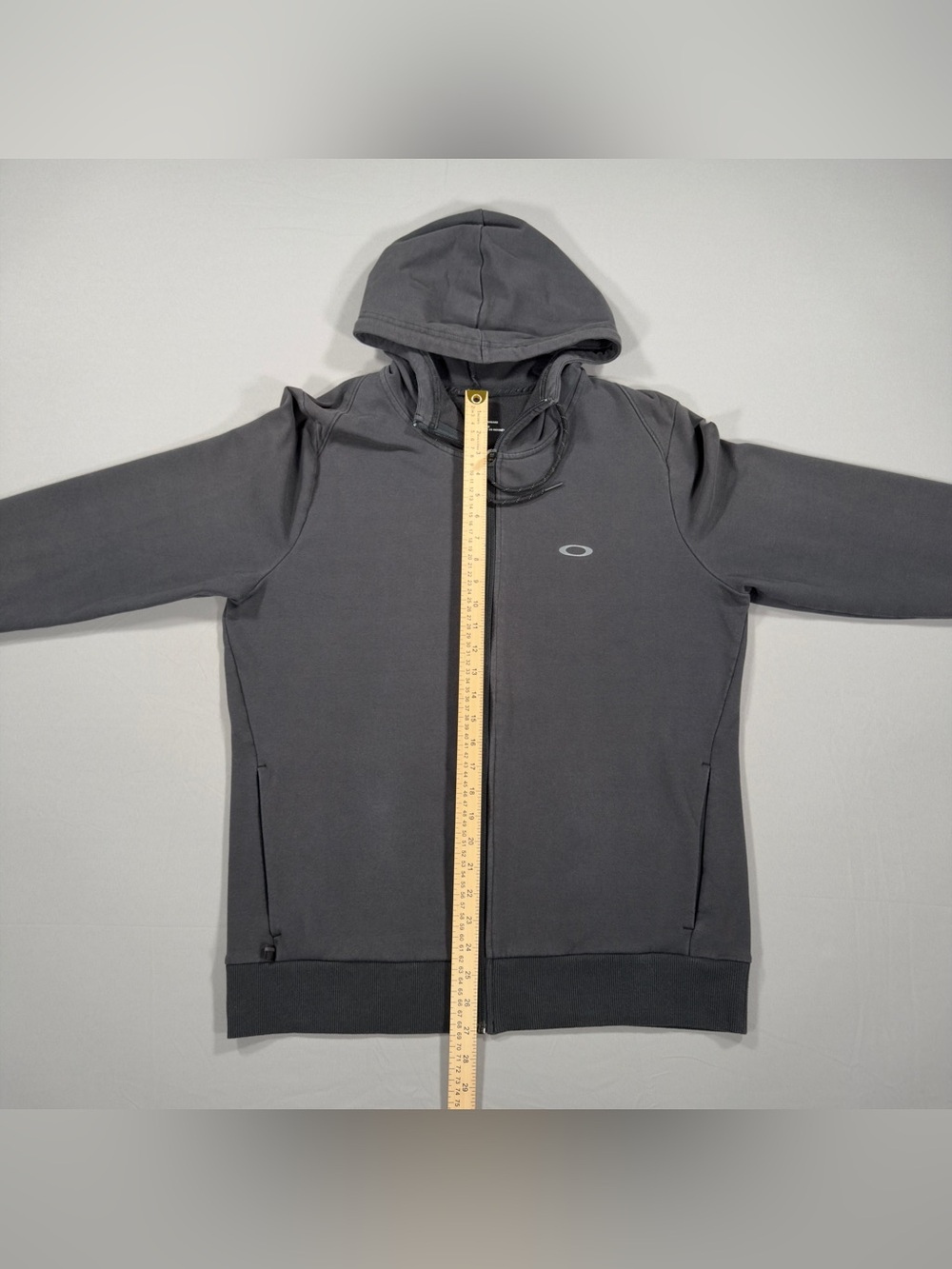 Oakley Enhance Technical Fleece Full Zip Hoodie Mens Large Gray Training Jacket - Picture 8 of 8